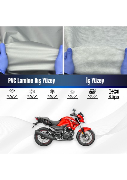 Ultra Shop Honda Hero Su Geçirmez Motosiklet Branda 4 Mevsime Uygun Motor Brandası