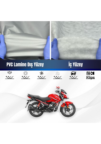Ultra Shop Hero Ignitor 125 Su Geçirmez Motosiklet Branda 4 Mevsime Uygun Motor Brandası