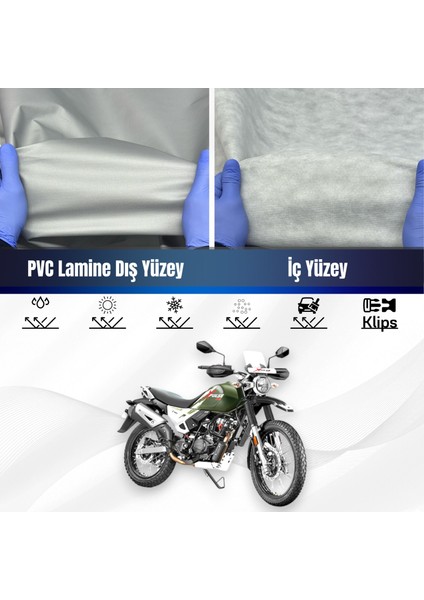 Ultra Shop Hero x Pulse 200 Su Geçirmez Motosiklet Branda 4 Mevsime Uygun Motor Brandası