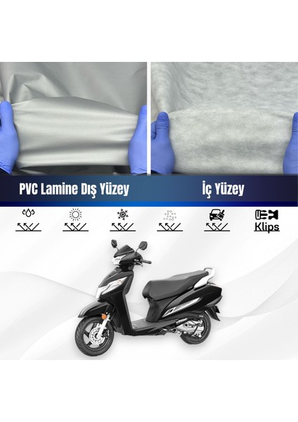 Ultra Shop Honda Activa 125 Su Geçirmez Motosiklet Branda 4 Mevsime Uygun Motor Brandası