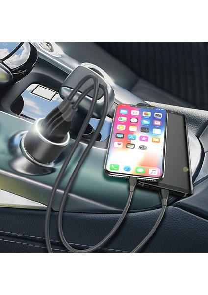 5V 3.1A Yeni Nesil Araç Şarj Cihazı, Hızlı Güç Şarj Teknolojisi ve Çift USB Bağlantı Noktalı Taşınabilir Çakmaklık