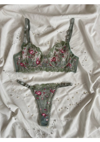 Haki Brode Sütyen Takımı