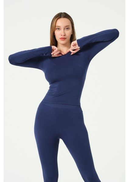 Uzun Kollu Yuvarlak Yaka Crop Top Seamless fiyatları