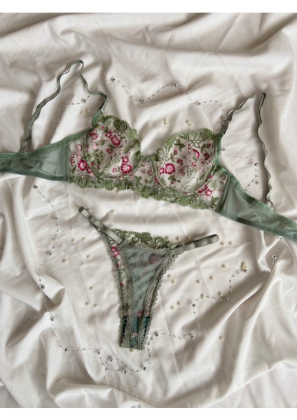 Haki Brode Sütyen Takımı modelleri