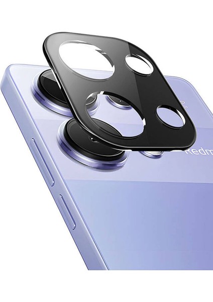 Xiaomi Redmi Note 13 Pro 4g ile Uyumlu Kamera Lens Koruma Halkası Siyah - FC377