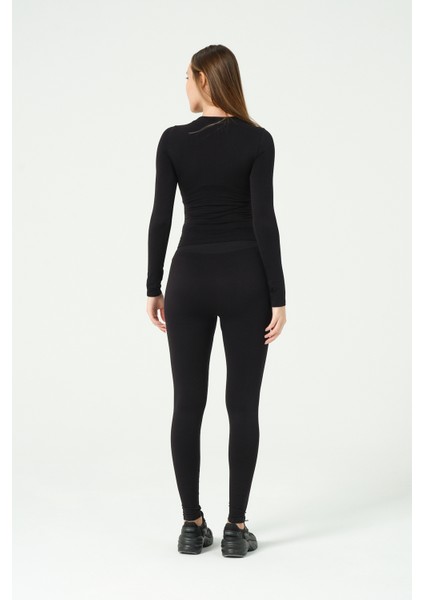 Uzun Kollu Yuvarlak Yaka Crop Top Seamless indirimleri