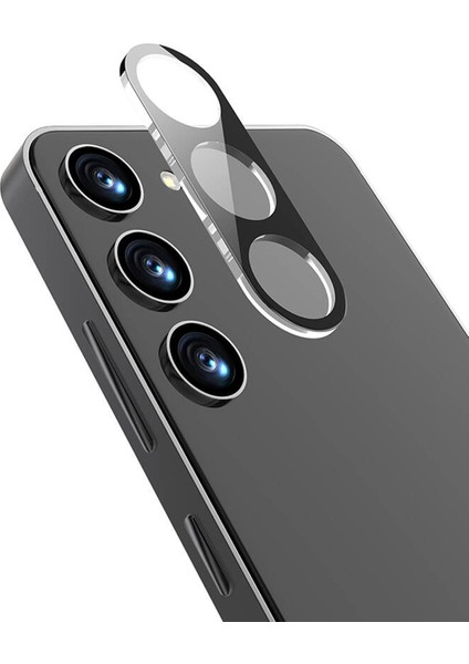Samsung Galaxy A55 ile Uyumlu Kamera Lens Koruma Halkası Siyah - FC377