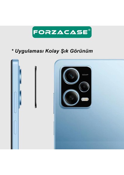 Samsung Galaxy A55 ile Uyumlu Kamera Lens Koruma Halkası Siyah - FC377