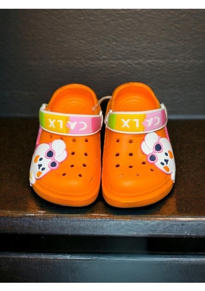 Calx Çocuk Turuncu Havuç Tavşan Figürlü Kaydırmaz Terlik modelleri