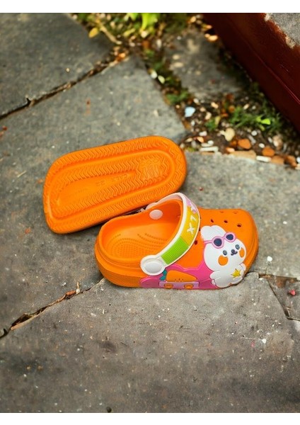 Calx Çocuk Turuncu Havuç Tavşan Figürlü Kaydırmaz Terlik fırsatları