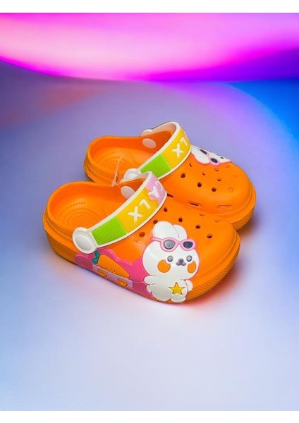 Calx Çocuk Turuncu Havuç Tavşan Figürlü Kaydırmaz Terlik indirimleri