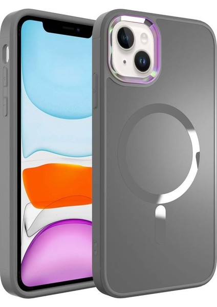 iPhone 14 MagSafe Wireless Şarj Özellikli Zore Stil Kılıf - Siyah