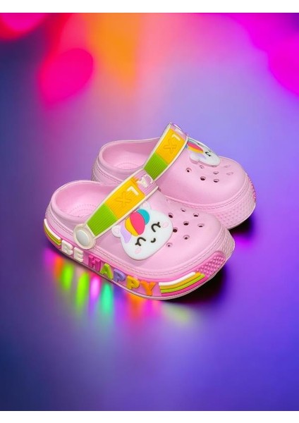 Calx Çocuk Pudra Kedi Figürlü Kaydırmaz Terlik indirimleri
