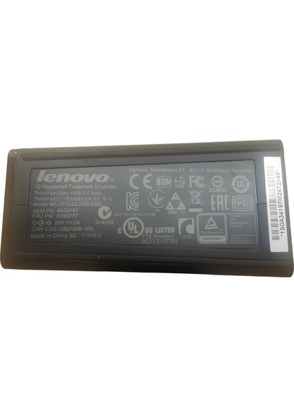 Thinkpad 3.0 Basic Dock Station(Bağlantı Istasyonu) DL3700-ESS) Teşhir