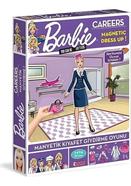 Manyetik Barbie Kariyer Kıyafet Giydirme Oyun Seti - Eğlenceli Magnet Career Elbise Giydirme Oyunu