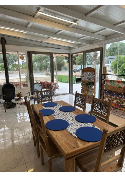 Balık Desenli Runner ve 6'lı Supla Set