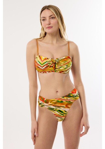 4624 Turuncu Kapsız Toparlayıcı Bikini Takımı