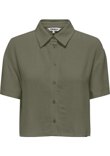 Onlsiesta Kısa Kollu Regular Fit Keten Gömlek Bayan Gömlek 15322267