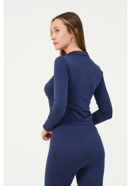 Fermuarlı Crop Top Seamless