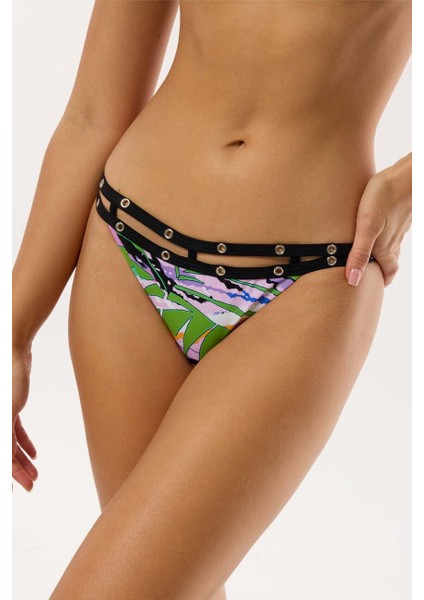 4625 Yeşil Desenli Bikini Takımı