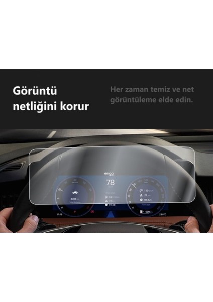 Skoda Superb 10.25 Inç Mat Ekran Koruyucu Dijital Gösterge Şeffaf