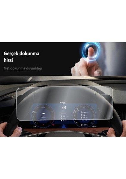 Skoda Superb 10.25 Inç Mat Ekran Koruyucu Dijital Gösterge Şeffaf