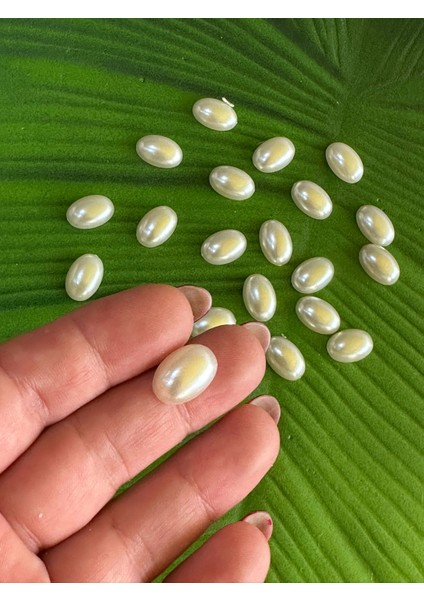 1 cm 24 Adet Ekru Inci Yapıştılabilir Boncuk fiyatları