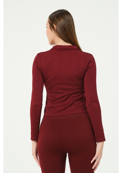 Fermuarlı Crop Top Seamless