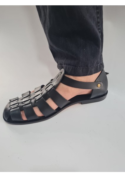 Loryma Deri ve El Yapımı Erkek Sandalet
