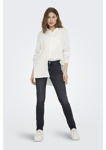 Onlthyra Pamuklu Regular Fit Düşük Omuzlu Gömlek Bayan Gömlek 15267998 fırsatları