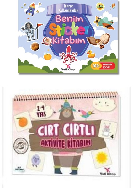 2 -4 Yaş Cırt Cırtlı Aktivitelerim + Benim Sticker Kitabım (Tekrar Kullanımlı)