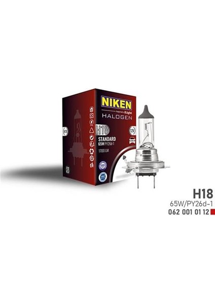 Nıken H18 65W Halojen Ampul PY26D-1 12V