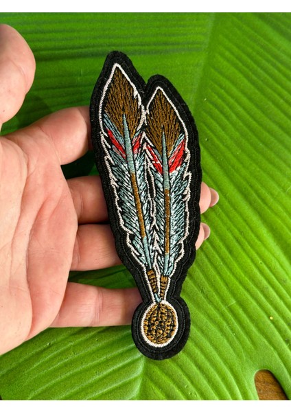 15 x 6 cm Ütü Ile Yapışan Nakış Işleme Yaprak Arma Dikiş Giyim Aplike