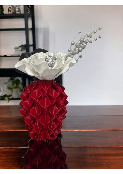 Vazo Papusita Rose Wave Özel Tasarım Vazo 21 cm x 12 cm - Rose Wave Vase