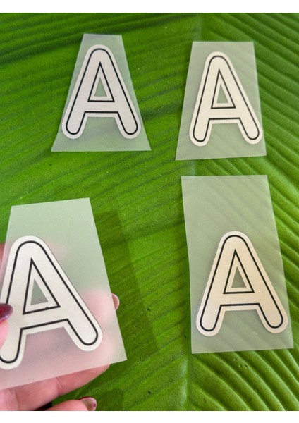 5 x 4 cm 4 Adet Ütü Ile Yapışan A Harfi Transfer Baskı Arma