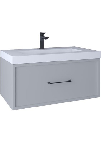 Frame 80 cm Lavabo Dolabı Light Grey KB710019