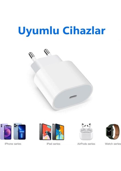 iPhone Tüm Serilerle Uyumlu 20W Hızlı Şarj Başlığı iPhone 11/12/13 Pro ve Pro Max