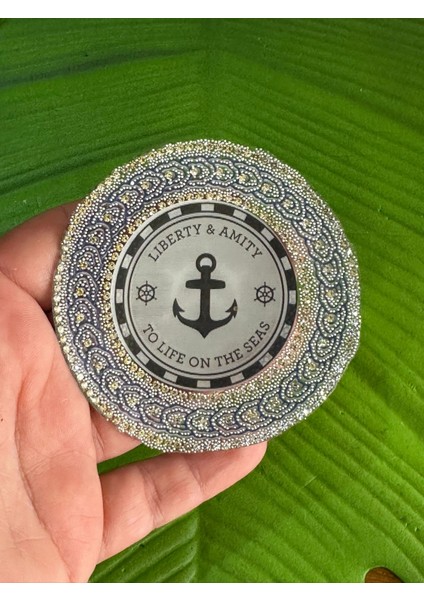 8 x 8 cm Ütü Ile Yapışan Taşlı Değişen Çapa Arma Dikiş Aksesuarı modelleri