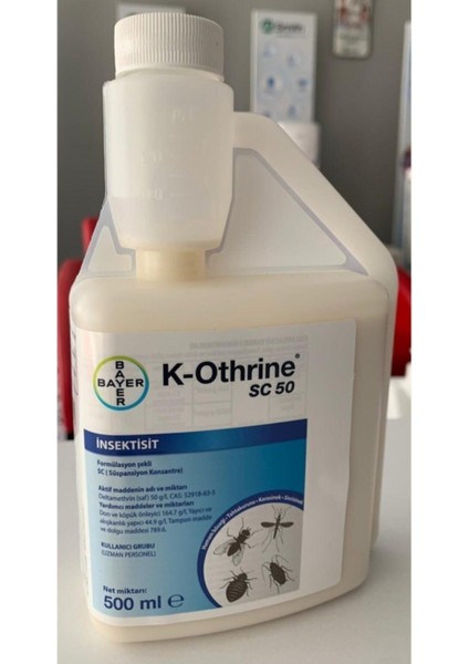 500 ml K-Othrine Sc 50 Kokusuz Bit Pire Hamamböceği Kene Tahtakurusu Ilacı