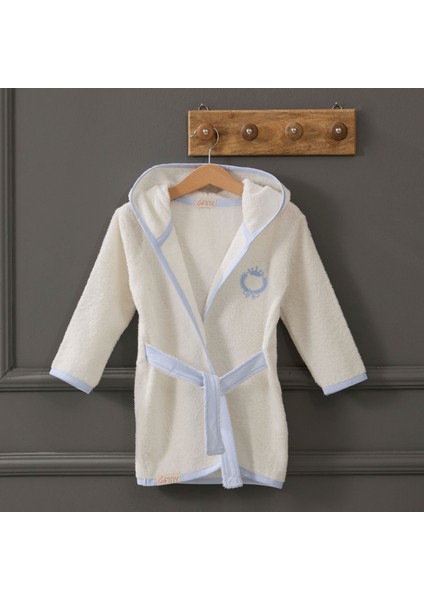 - King Bebek Bornoz %100 Pamuk Nakışlı Havlu Kumaş-3 Yaş