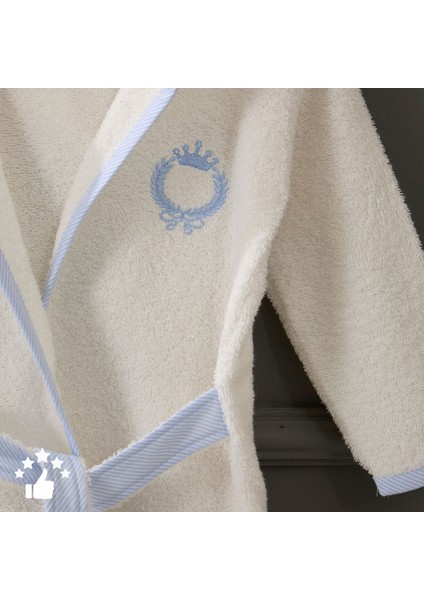 - King Bebek Bornoz %100 Pamuk Nakışlı Havlu Kumaş-3 Yaş indirimleri