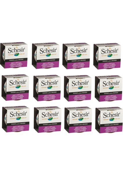 Ton ve Sığır Etli Kedi Konservesi 85 Gr. x 12 Adet