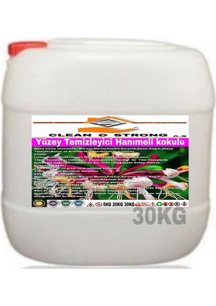 Yüzey Temizleyici Hanımeli Kokulu 30KG