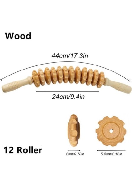 Tekno Trust Cilt Sıkılaştırıcı Ahşap Kavisli Masaj Sopası , Selülit ve Karın Masaj Rulosu fırsatları