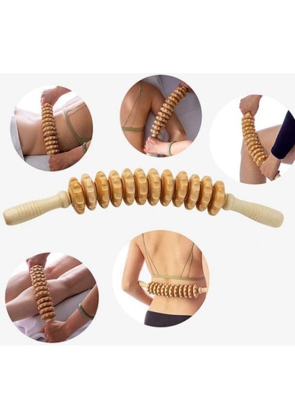 Tekno Trust Cilt Sıkılaştırıcı Ahşap Kavisli Masaj Sopası , Selülit ve Karın Masaj Rulosu indirimleri