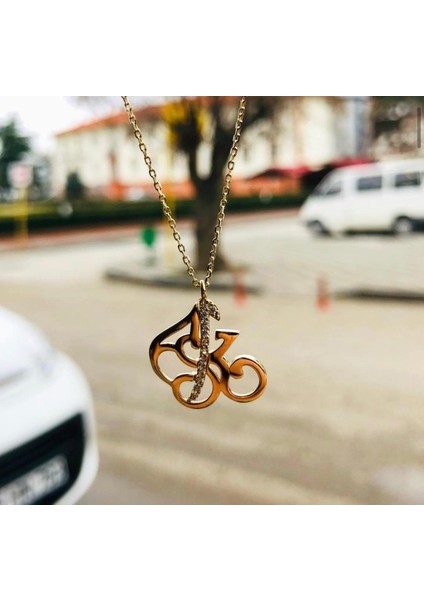 14 Ayar Altın Aşk Kolye AG111