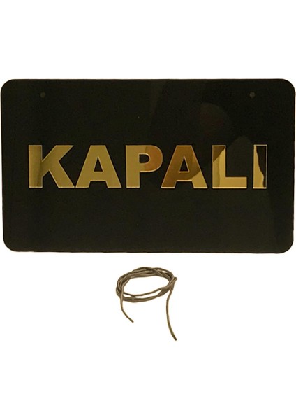 Mağaza Açık-Kapalı Levha 25*15 cm Siyah-Gold Pleksi T213