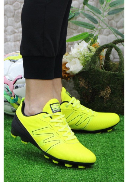 Halı Saha Krampon Erkekler İçin Yetişkin Futbol Ayakkabısı Plastik Çivili