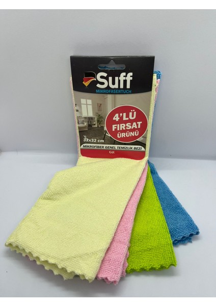 Gül Mikrofiber Bez/ Genel Temizlik Bezi (32X32CM)