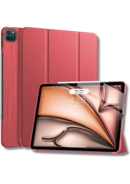 iPad Air 13 Inç M2 Çipli 2024 Uyumlu Akıllı Smart Cover Tablet Kılıfı A2898/A2899/A2900